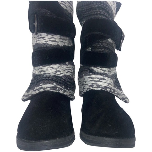 MUK LUKS Women's Nikki Boots - Blue Steel/Dark Gray - Size 7 - Mid Calf (V) - Picture 9 of 13